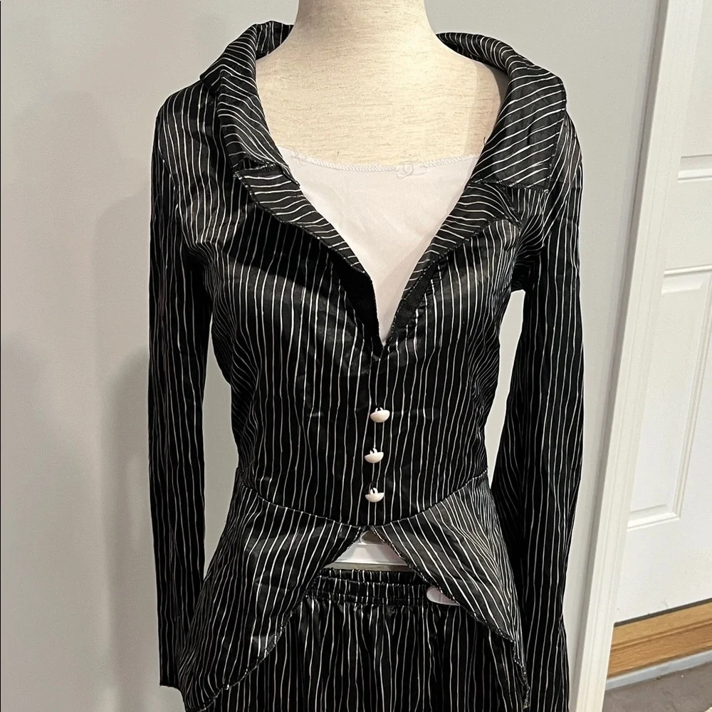 Jack Skeleton Suit Striped Halloween Costume Small